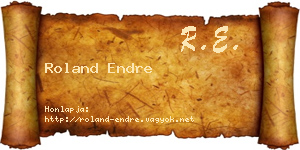 Roland Endre névjegykártya